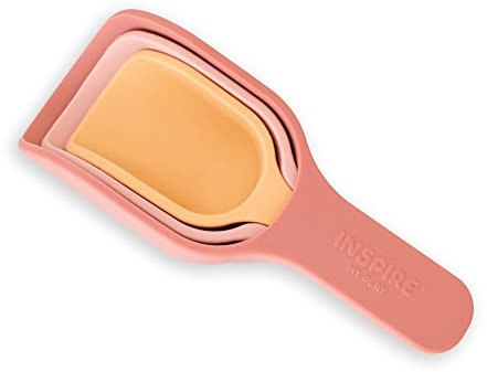 Inspire My Play - 3 palas apilables de silicona, Perfectas para PlayTray sensorial, Accesorios para bandeja de juego tuff tray, Actividad infantil, Juguetes de aprendizaje Montessori Pala - Coral