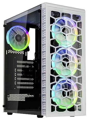 KOLINK Observatory Lite ARGB ATX Midi Tower PC Gehäuse ATX, RGB PC-Gehäuse, Gaming PC Case, Glas-Computergehäuse, PC Gaming Gehäuse, Gaming Tower, PC Gehäuse mit Lüfter, Computer Gehäuse