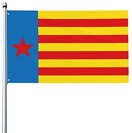 Senyera D'esquerra Valenciana (1931) Bandera 3x5 pies Patio Jardín Césped Bienvenida Decoración Banner Interior Fiesta en casa Banderas
