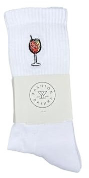 Fashion Drinks Crew Socks Damen & Herren aus Bio Baumwolle im Spritz Design (36-41)
