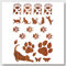 nbeads Katzen-Schablonen 29.7×21cm, PET Aushöhlen Zeichnung Malschablonen zum Malen auf Holz DIY Scrapbook Fotoalbum Wiederverwendbares Handwerk Malerei Wandschablonen