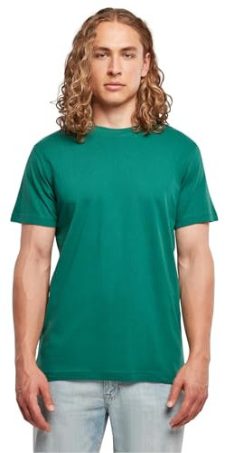 Build Your Brand BB010-Basic Round Neck T-Shirt Camiseta Hombre, Green, S