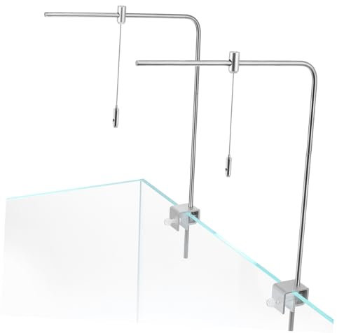 POPETPOP 1 Set Aquarium-Lichtaufhänger Aquarium-Ständer Wasserpflanzen-Beleuchtungshalter Pflanzenleuchte Pflanzenzubehör Pflanzen-Set Pflanzenlichtständer Ständerrahmen Silberne