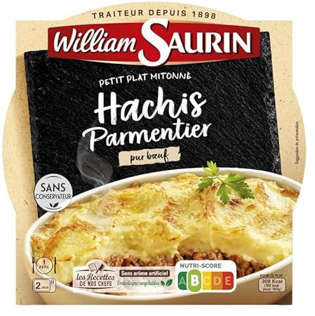 William Saurin – Deliciosos hachis Parmentiers – Listo para disfrutar – 300 g – Paquete de 4