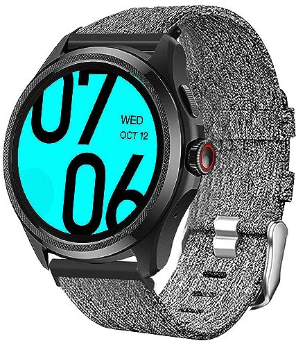 Blueshaweu Bracelet de rechange pour montre connectée Ticwatch Pro 5, 24 mm en nylon tissé respirant, compatible avec la montre connectée Android Ticwatch Pro 5
