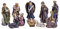11-teiliges Krippenfiguren-Set, Kunstharz, Mini-Weihnachtskrippen-Set, 1,5 - 5,1 cm hoch, Christus-Geburt, Jesus-Statuen, Ornament, bunte Weihnachtskrippe, Bastelfiguren, Weihnachtsdekoration für