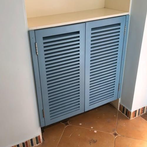 Pendeltür Saloontür Schwingtür Flügeltür Holzfensterläden Schwingtüren Holzfarbe/ Blau/ Weiß, Halbe Eingangstür Für Küche, Badezimmer, Schrank Und Speisekammer. 130 120 100 80 70 60 CM Groß ( Color :