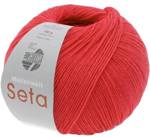 LANA GROSSA Meilenweit Seta | Sockengarn mit Seidenanteil, waschmaschinenfest | Handstrickgarn 55% Schurwolle (Merino), Polyamid, & Seide | 100g Wolle zum Stricken & Häkeln | 400m Garn FB38
