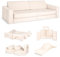 MKS Spielsofa Kindersofa aus Schaumstoff Bausteine - für Kinder & Kuschelecke im Kinderzimmer | Bestehend aus 10 Teilen für den Schlafbereich und das Spielzimmer (Teddybeige)