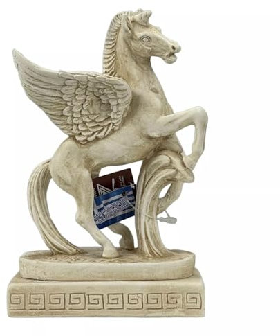 Kleines geflügeltes Pferd Pegasus griechische Mythologie Hartputz Statue Skulptur