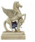 Kleines geflügeltes Pferd Pegasus griechische Mythologie Hartputz Statue Skulptur