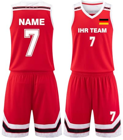 LAIFU Benutzerdefinierte Basketball Jersey und Shorts für Kind Erwachsene Personalisierte Basketball Trikots Set