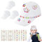SPJUMHONG73 Kappen zum Bemalen für Kinder, 3 Stück DIY Baseballkappe Weiße Kappe Kinder, Cap zum Bemalen mit Glitzersteinen für Kind Aktivitäten