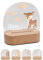 Bärenfreunde® - Personalisiertes Nachtlicht für Babys - Individuelle Nachttischlampe für Kinder - Personalisierte Geschenke Kinder - Babygeschenk - Geschenk zur Geburt (Reh)