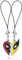 HSAJS 2 Pezzi Ciondolo per Cellulare Coppia Marvel Deadpool Wolverine Lanyard Best Friends Heart Keychain con Ciondolo Spiderman Iron Man