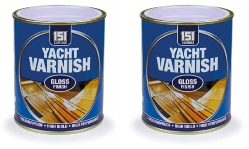 YSAMAX 300ML 151 Yacht Varnish Tin, Gloss Finish Weatherproof, Provides Long-Lasting Protection, Fast Drying Formula, Both Indoors and Outdoors, (2PCS)