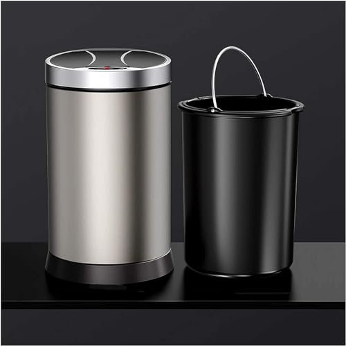 LoiYtrd Papelera con Sensor Inteligente, Papelera doméstica con Tapa, Papelera for Cocina y baño, Sala de Estar(6L)