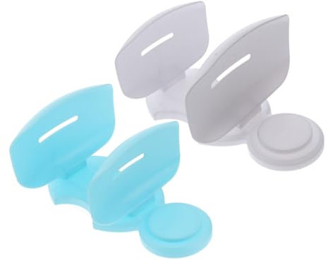 Alipis 2stücke Doppelschicht Seifenschale Entwässerung Rack Wandmontiert Seifenbehälter Ablage Tablett Ohne Bohren Für Badezimmer Küche Schlafzimmer