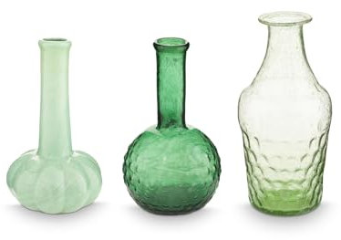 Pip Studio Set/3 Vasen Glas Klein Softgrün