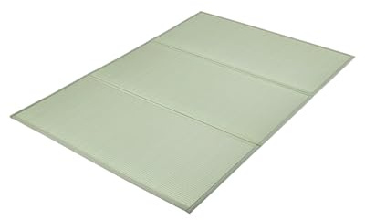 VEVOR Tatami en Jonc Naturel, Matelas Japonais Pliable de Taille Lit Queen, Tapis de Sol Japonais avec Support Antidérapant et Parfum Frais, Matelas Futon pour Dormir, Méditation, Yoga, Relaxation