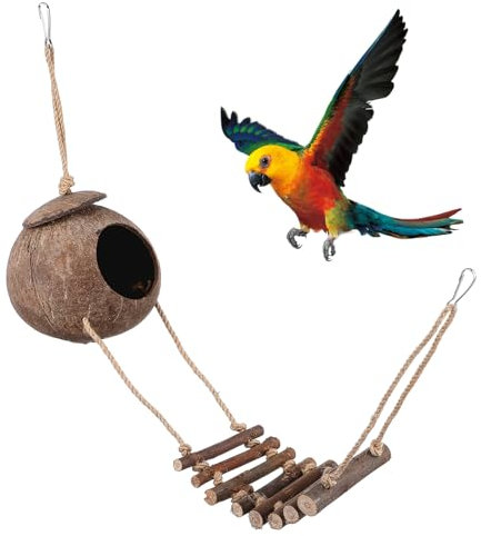 Kisangel Harte Textur Reptilienversteck Mit Leiter Ruhehöhle Für Reptilien Terrarium-Dekoration Aus Hochwertigem Material Geeignet Für Eidechsen Und Spinnen