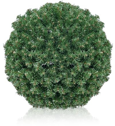 SALCAR DIY Weihnachtskugel 40 cm, Grüne PVC Kugel zum Hängen für Weihnachtsdekoration – Perfekt für Eingangsbereich, Esszimmer und Garten