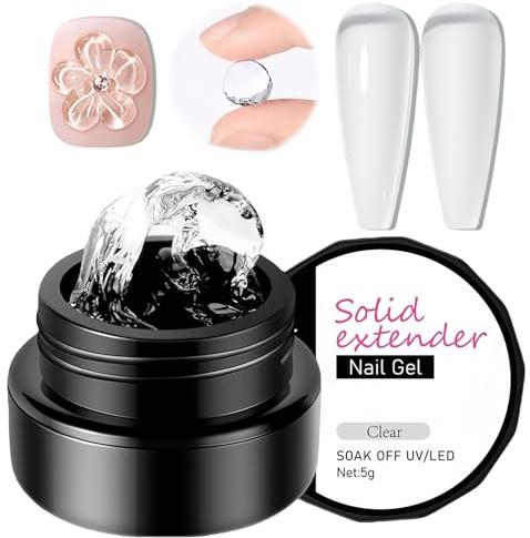 Clear 3D Sculpture Builder Gel For Nails, Transparent - Non-Stick Hand Nail Extension Gel For DIY Nail Art, Perfect For 3D Carving And Decoration At Home