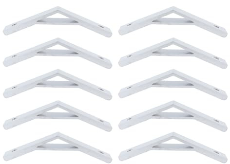 Gutol Corner Brace Bracket, Pack Of 10 135 Degree Angle Aluminium Alloy Corner Braces Bracket Connector, Hardware Struts，60 x 60 x 15mm