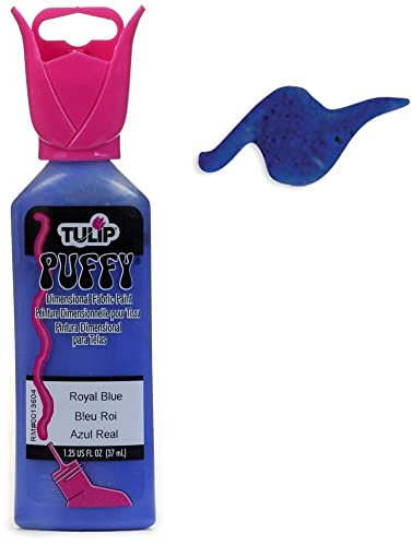 Tulip Tulpfrblue - Pintura de tela dimensional (1,25 ml), color azul real hinchado, 37 ml (paquete de 1)