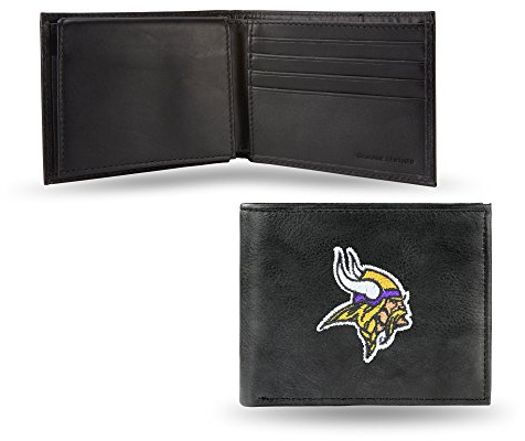 Rico Industries NFL Embroidered Leather Billfold Wallet