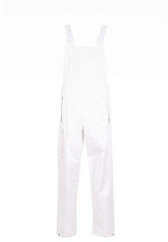 Planam 5340062 Food Herren Latzhose, Reinweiß, Größe 62