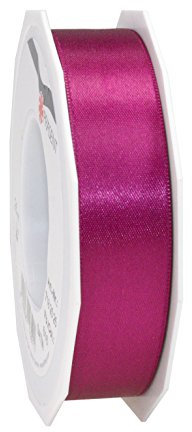 Präsent C.E. Pattberg Satin Purpur, 25 m Satinband zum Einpacken von Geschenken, 25 mm Breite, Geschenkband zum Dekorieren & Basteln, Dekoband, Anlass