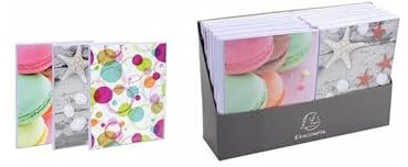 Exacompta 65003E Fotoalbum FANTASIE mit 32 weißen Seiten 2 Fotos pro Seite. Perfektes Fotobuch zum selbstgestalten Taschenalbum 17,5 x 23 cm, 1 Stück Zufallsmotiv