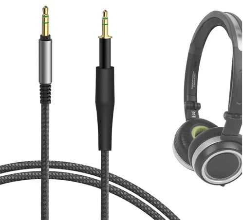 Geekria Apollo Upgrade Cable for AKG K430, K450, K451, K452, Q460, K480 Headphones and More/AUX Braided Tangle-Free Premium Headphone Replacement Audio Cord (Black 4FT)