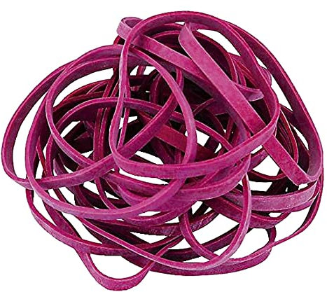 Wihedü 515.232 Gummibänder und X-Bänder Gummiband 80x4mm 1kg rot