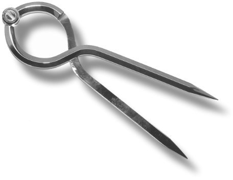 Marinezirkel, Einhandzirkel verchromt 19cm
