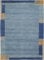 -LUXOR- living Teppich Wolle Manali, Nepalteppich, Kurzflor, handgeknüpft, Bordüre Wollteppich, für Schlafzimmer und Wohnzimmer, 90 x 160 cm Blau