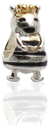 Perle Charmies in Silber und dünne Schicht D 'Or – Kompatibel Pandora, Amore & Baci, Chamilia... – Silber 925