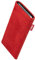 fitBAG Folk Rot Handytasche für Apple iPhone 5 / 5s / SE 16GB 32GB 64GB Tasche aus feinem Wildleder Echtleder mit Microfaserinnenfutter | Hülle mit Reinigungsfunktion | Made in Germany