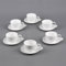TABLE PASSION - COFFRET 6 TASSES + SOUS TASSES THE 20CL GOUTTE PORCELAINE BLANCHE