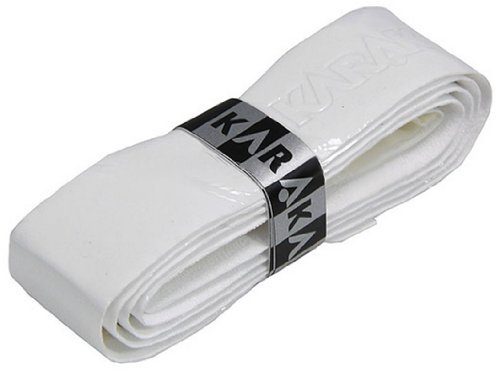 Karakal, Griffband / Griff-Tape, selbstklebend, für Badminton / Squash / Tennis / Hockey / Curling, Polyurethan, ausgezeichnete Griffigkeit, weiß, 4 Grips