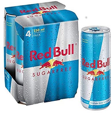 Red Bull Sugarfree Energy Drink Can, 4 x 250ml Cans