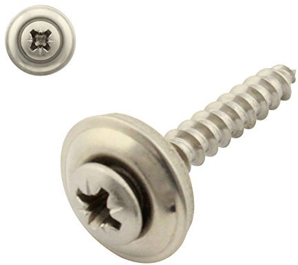 100 Stück Spenglerschrauben mit Dichtscheibe 15mm Kreuzschlitz 4,5x35 DIN 7995 Edelstahl A2 V2A