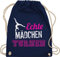 Turnbeutel Rucksack - Echte Mädchen turnen I Geschenk Turnerin - Unisize - Navy Blau - kunstturnen kinderturnbeutel sport turn beutel für turner 25. geburtstag gymnastic stoffbeutel sportbeutel