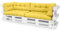 Spatium Palettenkissen Set Palettenauflage Palettenpolster Euro Palettenmöbel (Set A, Gelb)