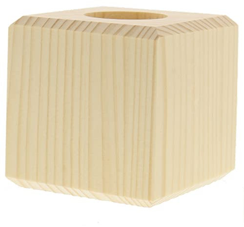 HOFMEISTER® Teelichthalter aus Holz (Quadratisch 6 cm)