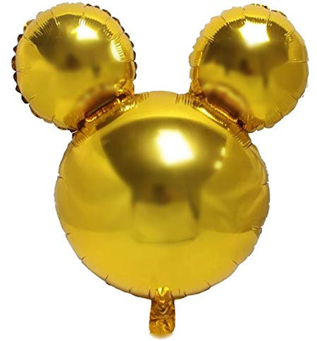 Folienballon Mouse - für Geburtstag, Party, Kindergeburtstag - Mickey Figuren Figur Helium Air Ballon Luftballon Dekoration Anagram Maus Geschenk Fun Spaß Kinderparty (Gold)