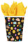 CAPRILO Lote de 24 Vasos de Cartón Infantiles Emoticonos. Vajillas y Cuberterías. Juguetes y Regalos Baratos para Fiestas de Cumpleaños, Bodas, Bautizos, Comuniones y Eventos.