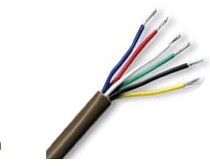 Ali's DIY - Cavo di allarme isolato in PVC bianco a 6 nuclei - Rotolo completo e lunghezze di taglio personalizzate disponibili