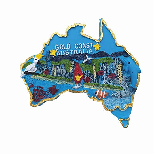 Gold Coast Australia 3D Fridge Magnet Tourist Souvenir Gift Home & Kitchen Decoration Magnetic Sricker Australia Refrigerator Magnet Collection